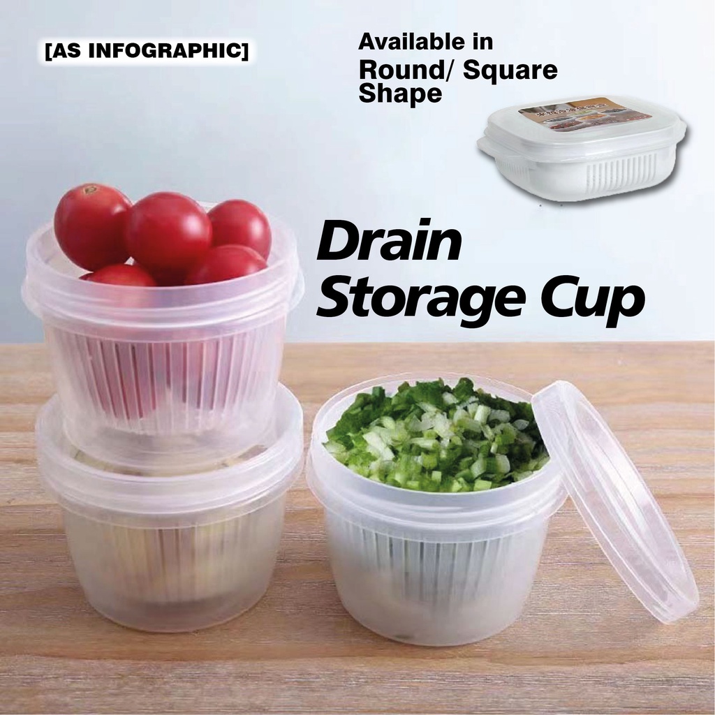 [BSU] Drain Storage Box Filter + Cover Plastic Save Space / Ginger