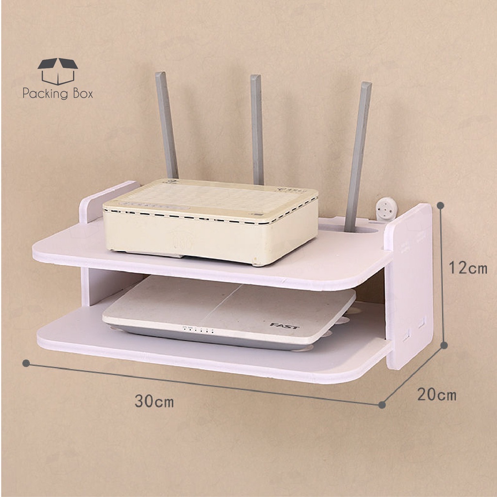 PKB Router DVD Player TV Rack SetTop Box Floating Storage Shelf Wall
