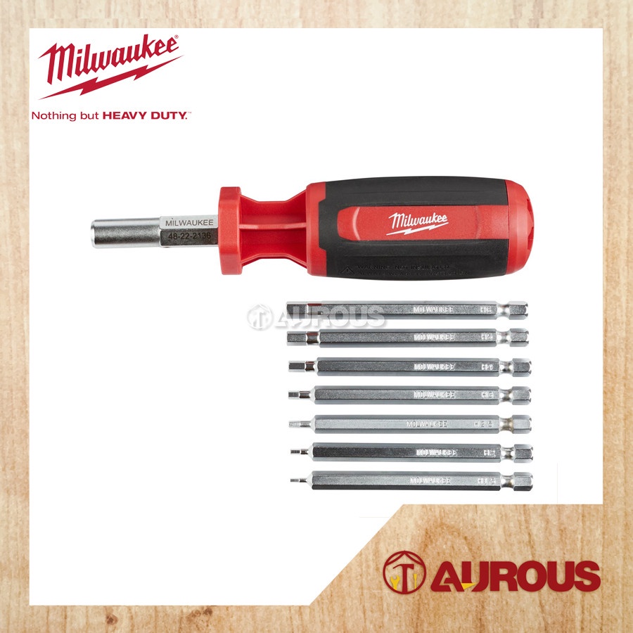 MILWAUKEE 9 IN 1 HEX KEY MULTI-BIT DRIVER SET (48-22-2136) | Shopee ...