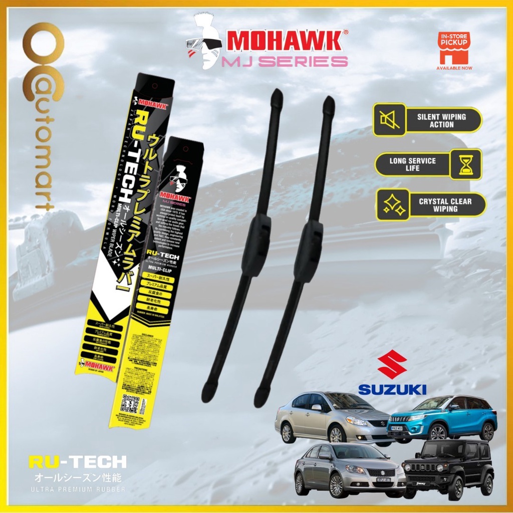 MOHAWK MJ Series Suzuki Swift Vitara SX4 Kizashi JimnySuzuki RUTECH Ultra Premium Rubber Wiper
