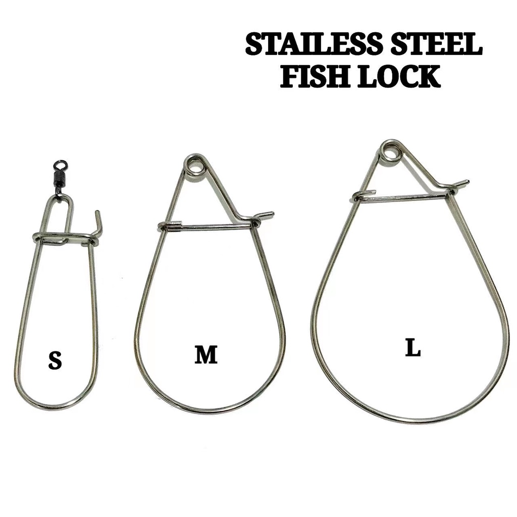 STAINLESS STEEL FISH LOCK (S/M/L) | Shopee Malaysia