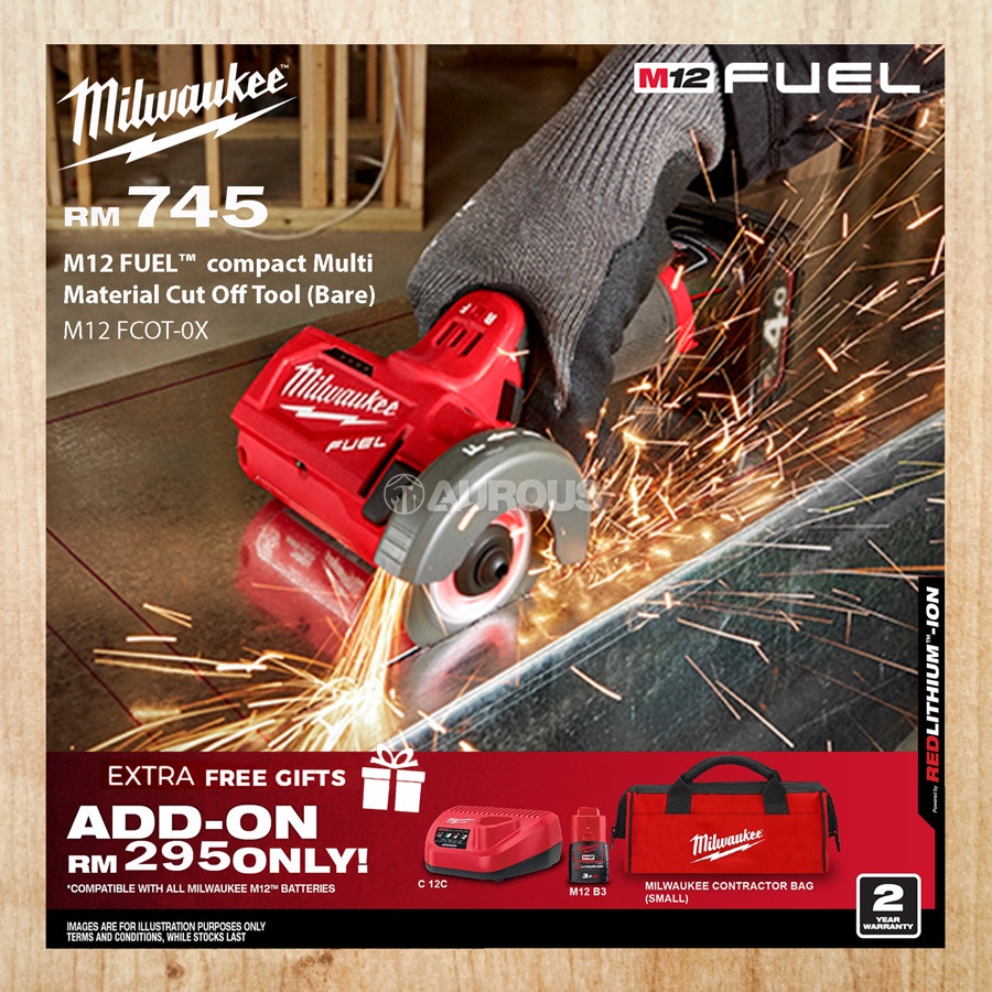 MILWAUKEE M12 FUEL SUB COMPACT MULTI MATERIAL CUT OFF TOOL M12