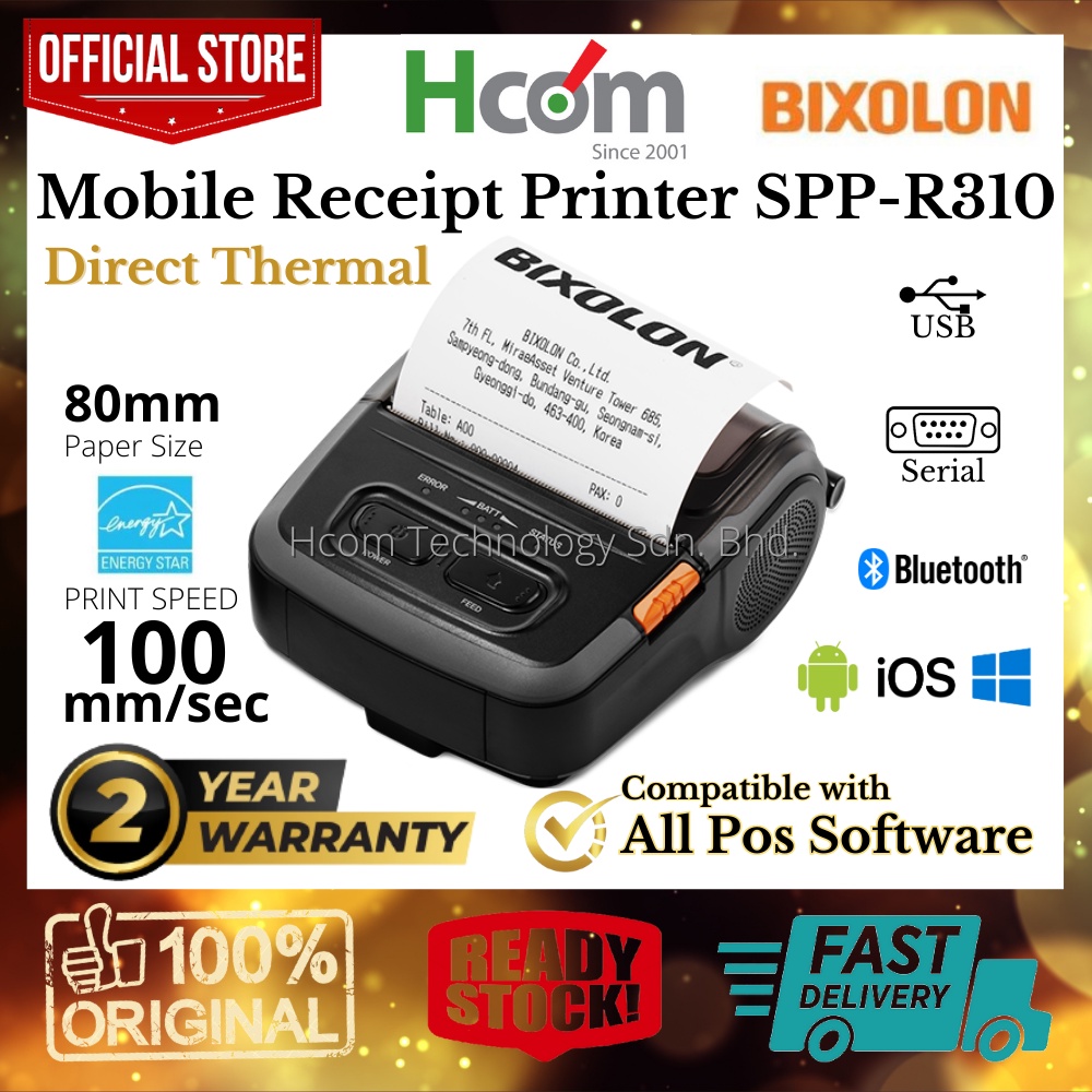Bixolon SPPR310 Mobile Thermal Receipt Printer Bluetooth Shopee Malaysia