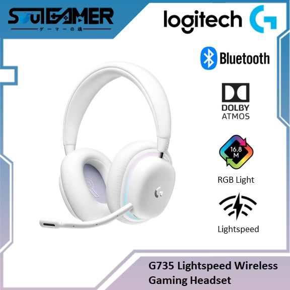 Logitech G735 Lightspeed Wireless Gaming Headset Bluetooth And Usb Receiver Aurora Collection 2442