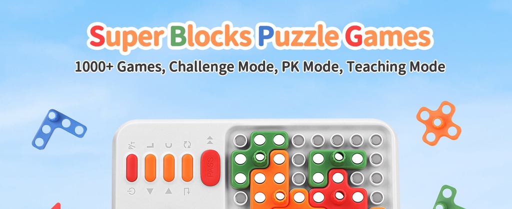Super Blocks Puzzle Games with 1000+ Challenges Brain Teaser STEM Toys ...