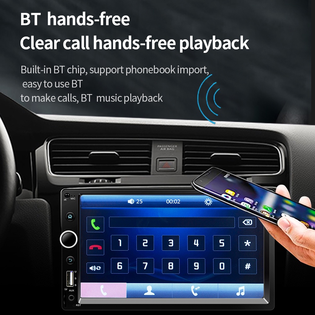 Newest Universal 7 Inch Double Din Car MP5 Bluetooth FM USB Player ...