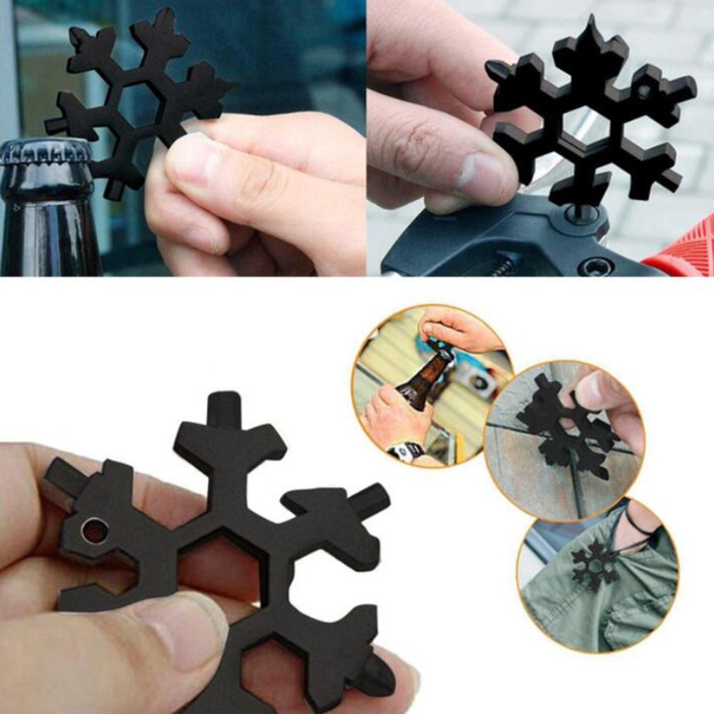 Multifunctional 18 In 1 Snowflake Wrench Portable Torque Multi-tool ...