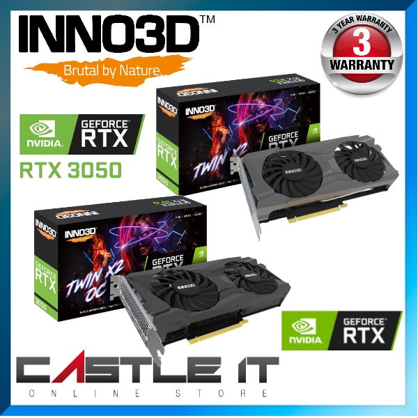 Inno3d Rtx 3050 Twin X2 Oc 8gb Gddr6 Nvidia Geforce Rtx3050 8g D6 Graphic Card Shopee Malaysia 4073