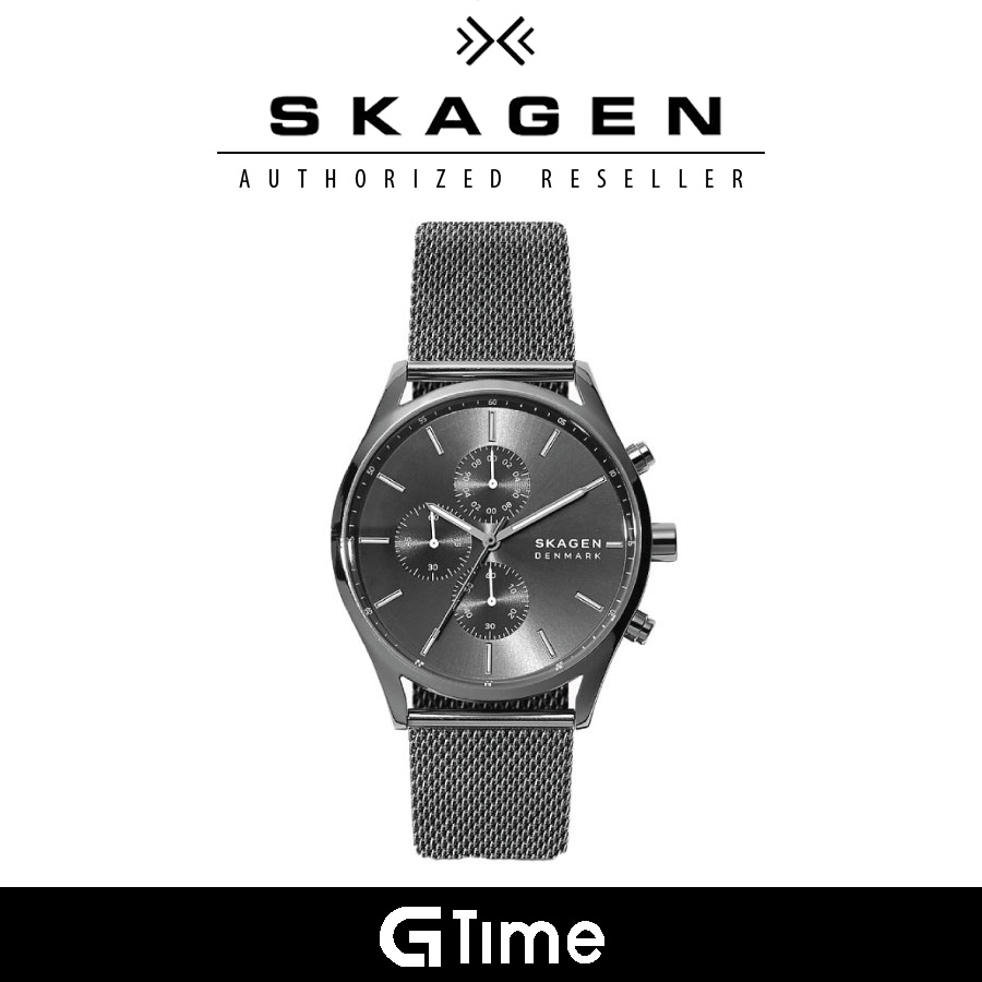 [Official Warranty] Skagen SKW6608 Men's Holst Chronograph Charcoal ...