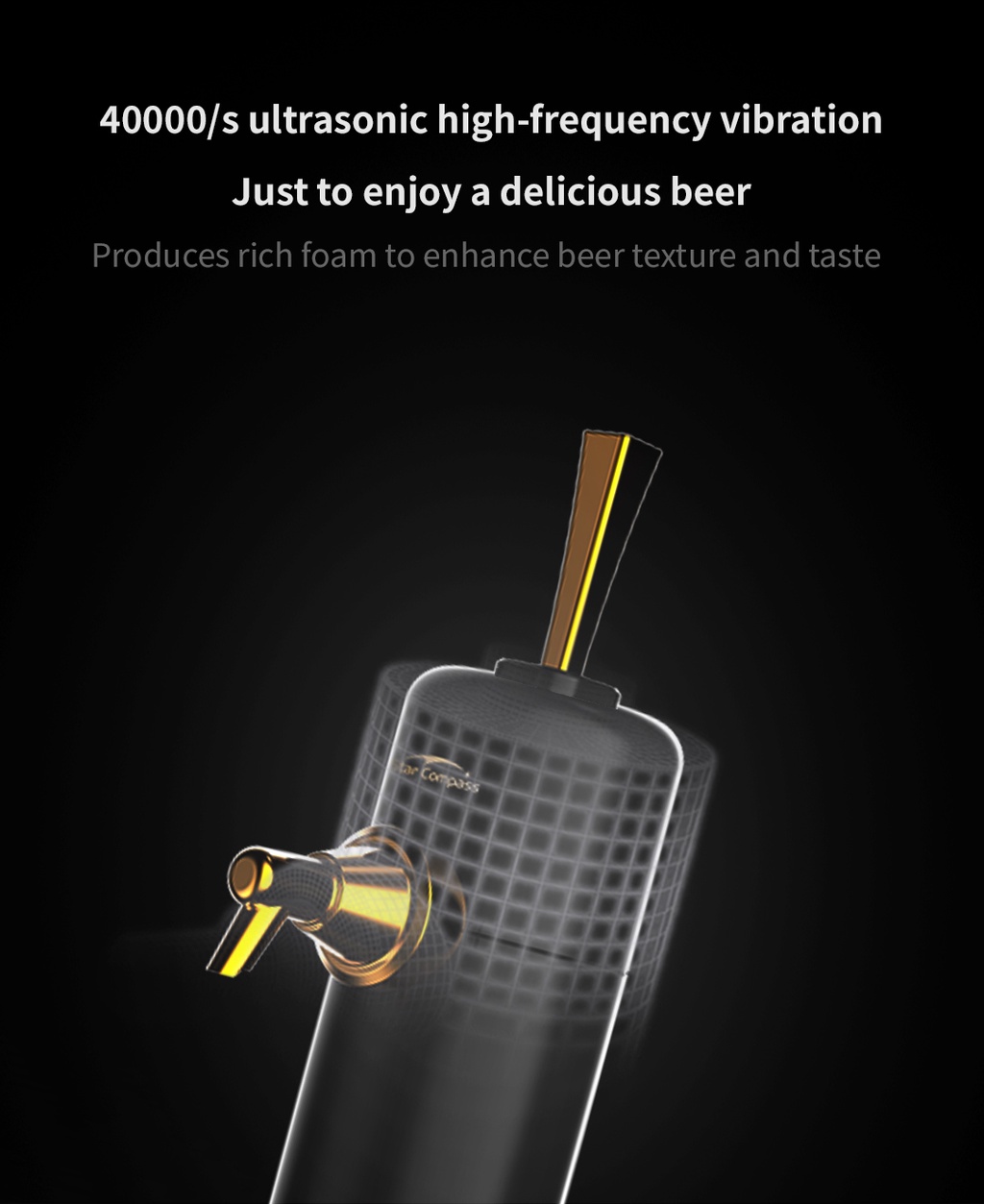 RGWYGCG Draft Beer Dispenser,Canned Beer Draft System, Mini Draft Kegerator,Beer Foam Maker,Beer Tap,Beer Foam Machine,Converts Any Can Into Draft For Beer Bars,A Great Gift For Beer Lovers,Silver