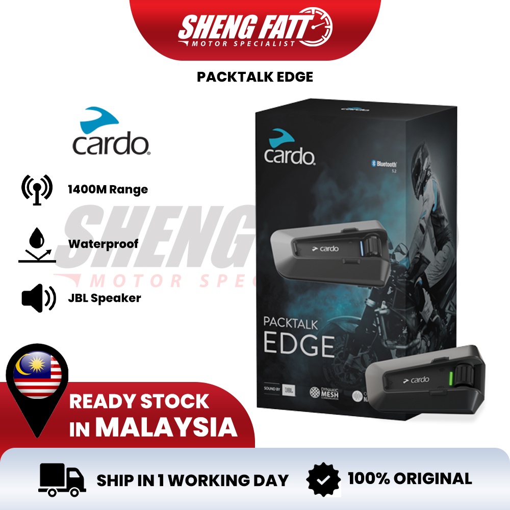 CARDO Packtalk Edge Single Single Pack Bluetooth Headset