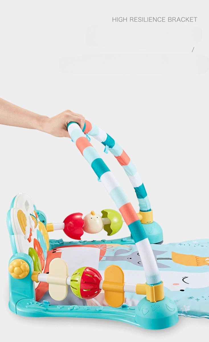 2MALL 2 IN 1 Baby Soft Play Mat + Craddle With Piano + Baby Rocking ...