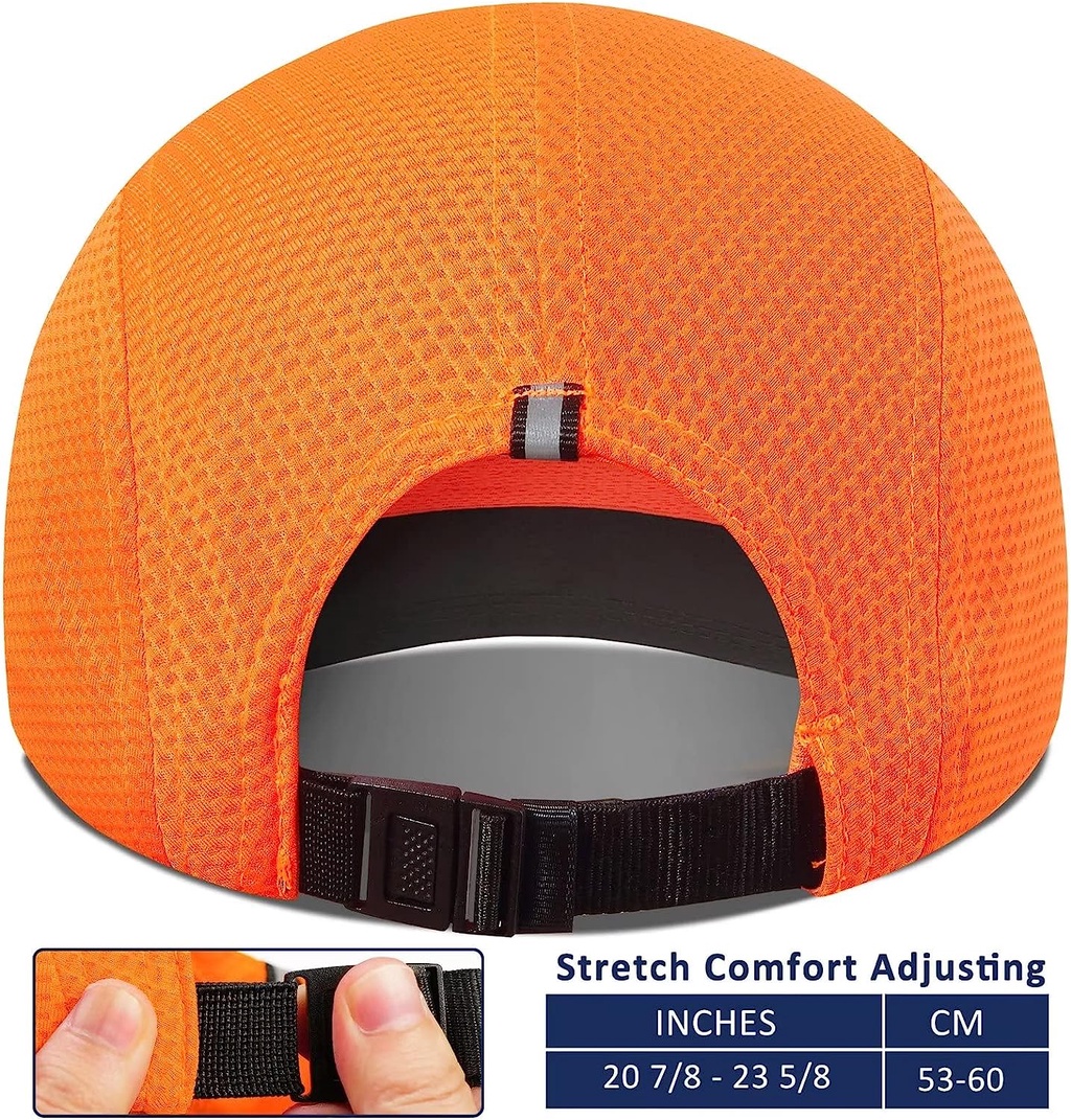 GADIEMKENSD Winter Hats For Women With Double Hole Ponytail Holder, Running Hat With Reflective Accents, Navy Blue