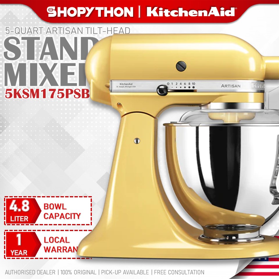KITCHENAID 5Quart Artisan TiltHead Stand Mixer 5KSM175PSBMY