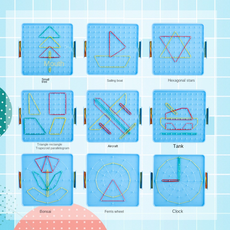 Children's geometric shape tool board/early education toys/double-sided ...