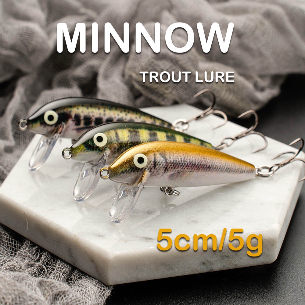 JOHNCOO 5cm 5g Sinking Minnow Wobblers Fishing Lures Trout Lure