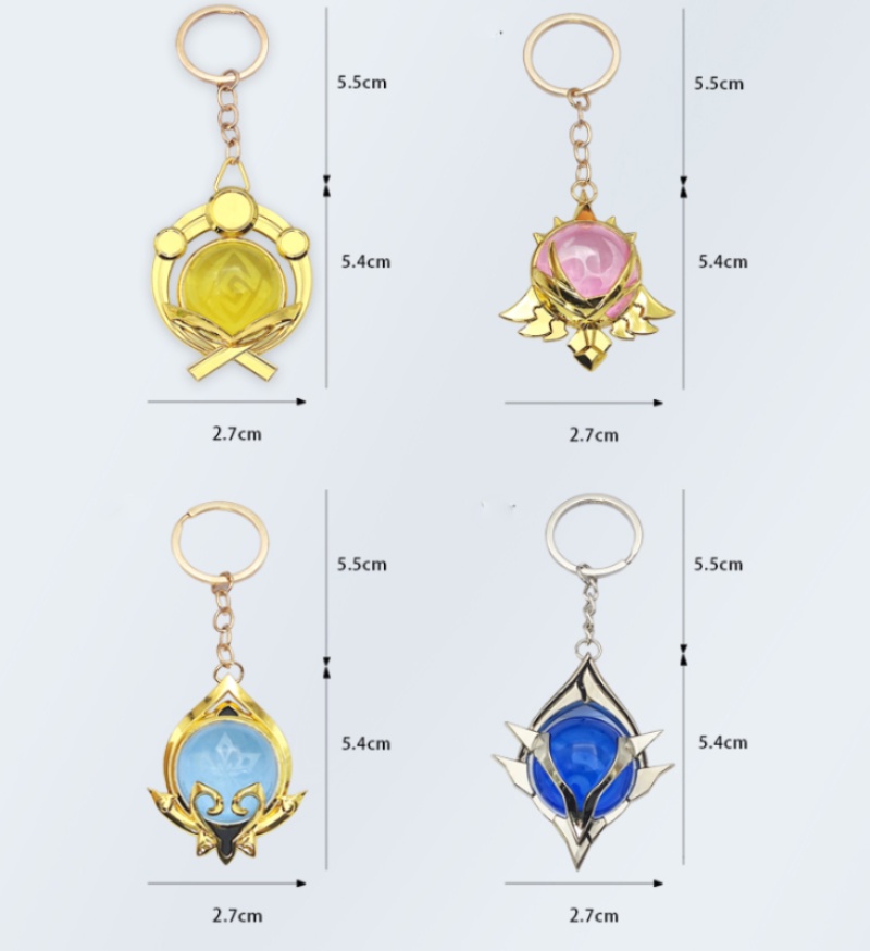 raya 2024Game Genshin Impact Visions Keychain Sumeru Mondstadt Liyue ...