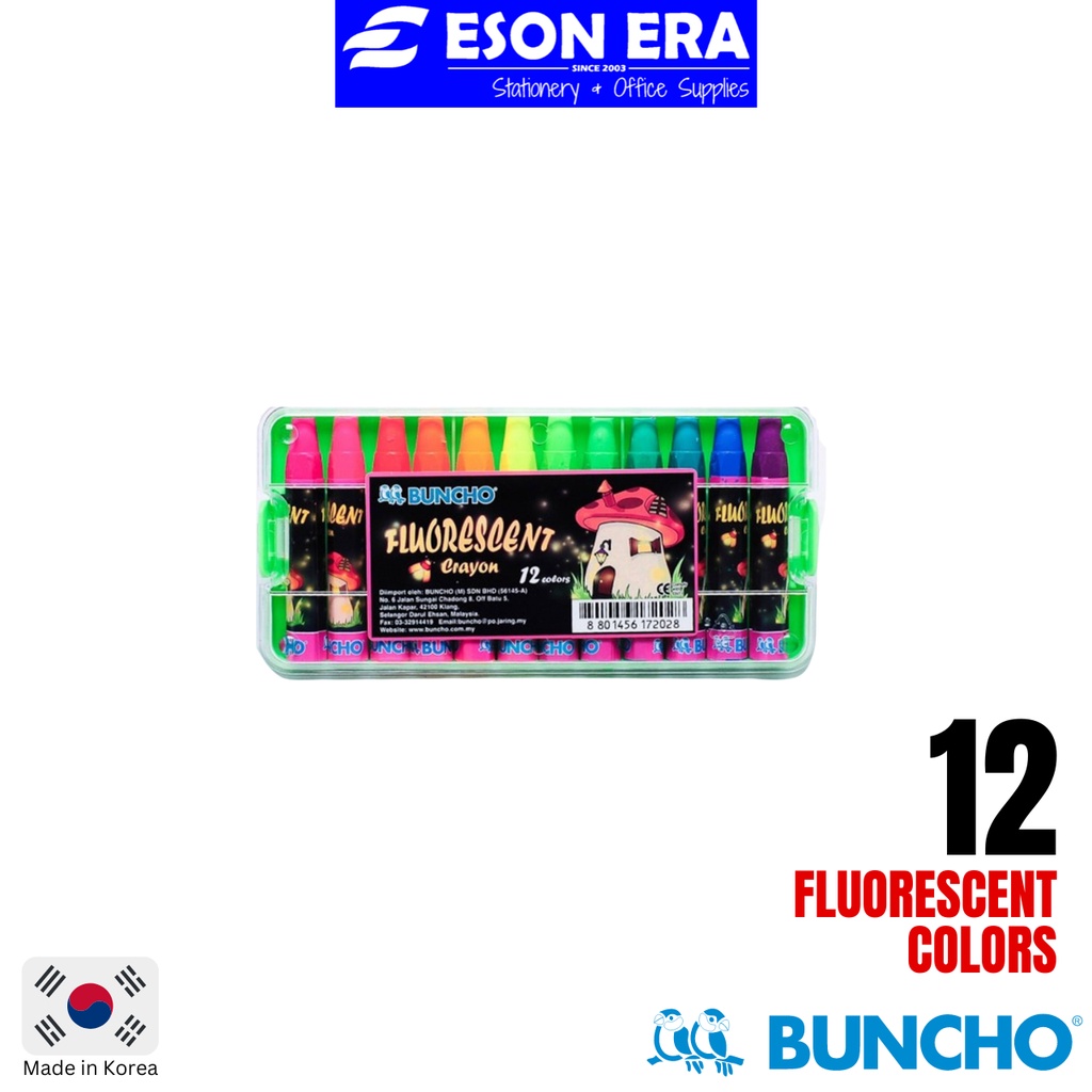 Buncho Oil Pastel Fluorescent Crayon 12 Colors Oil Pastel Gabang Shopee Malaysia