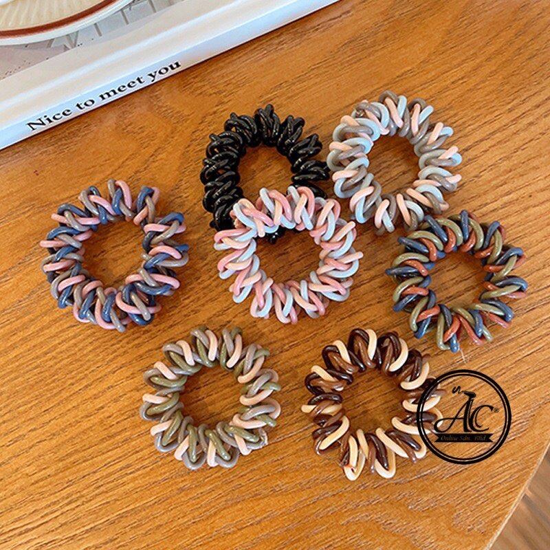 Braided Phone Ring Hair Tie Telephone Wire Hair Rope Elastic Hair Bands ...