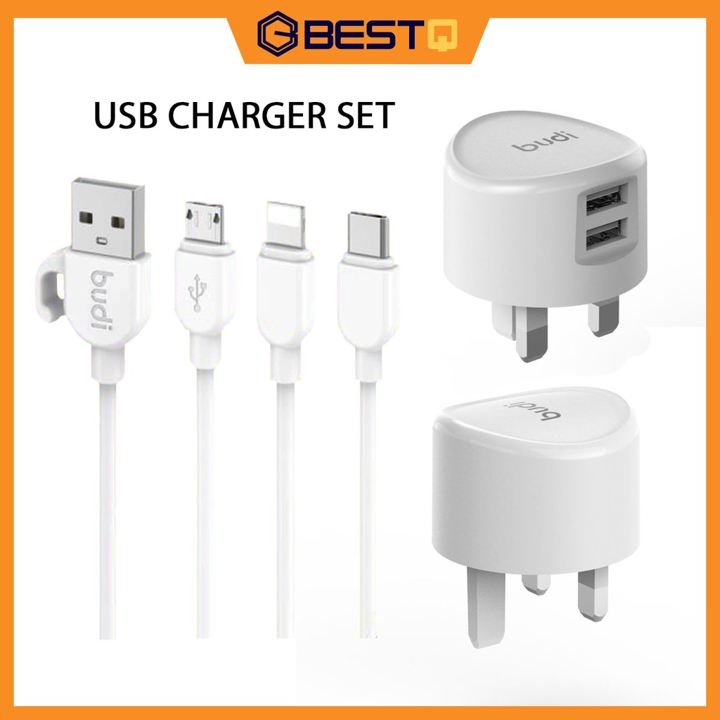 Cavo Budi USB To Type-C, Lunghezza 1 Metro, Ricarica Veloce. Compatibile Con IPhone (12-14) E Samsung, Universale.