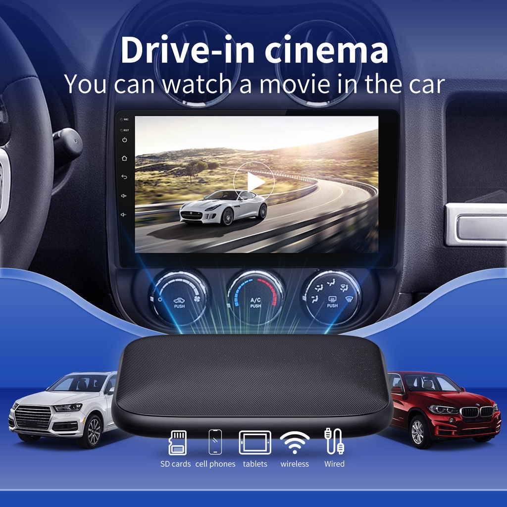 Mini Carplay Ai Box Wired To Wireless CarPlay Android Auto Plug and ...