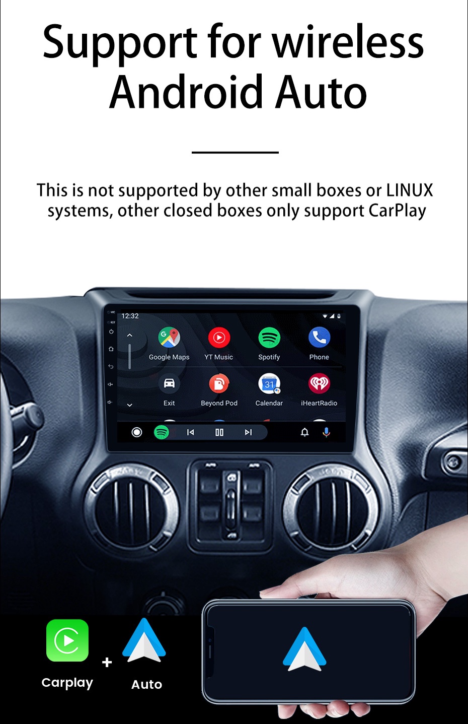 Mini Carplay Ai Box Wired To Wireless CarPlay Android Auto Plug and ...