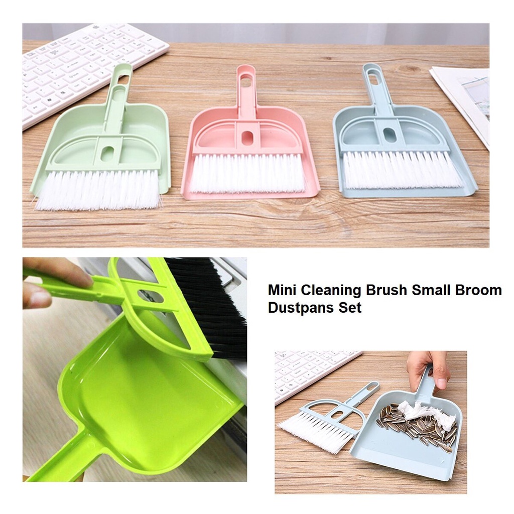 Mini Hand Broom and Dustpan Set Small Dust Pans with Brush Set Cleaning