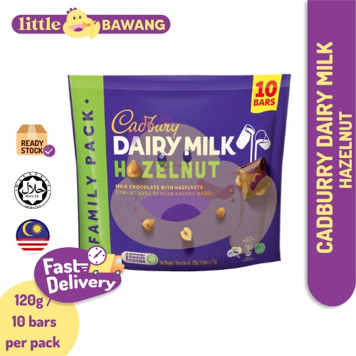 Cadbury Dairy Milk Hazelnut Family Pack 12g X 10bar Shopee Malaysia