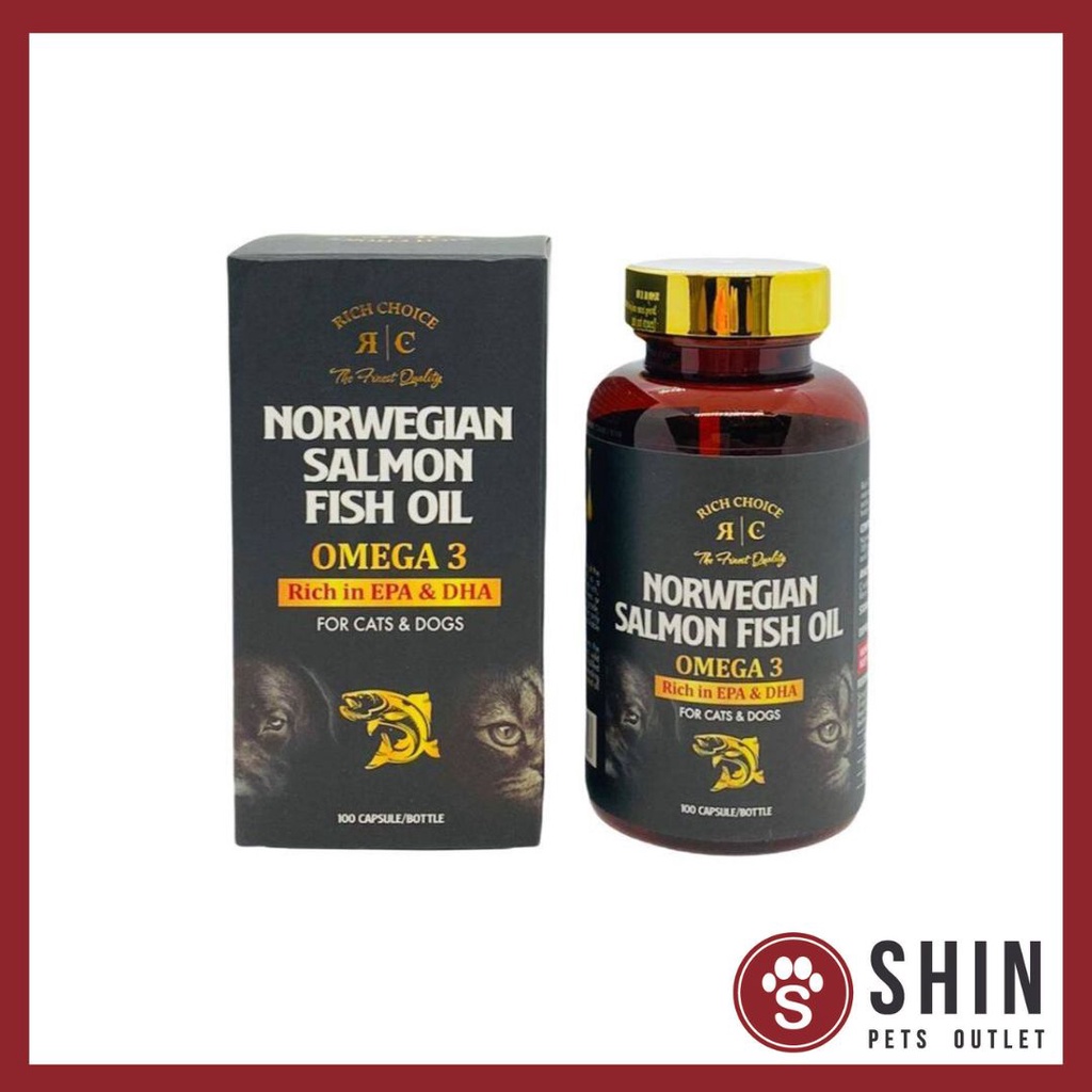 Rich Choice Norwegian Salmon Fish Oil For Cats and Dogs (100 capsule