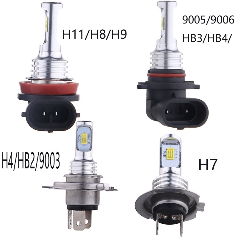 2PCS LED Fog Lights Car LED Lights Hi/Lo Beam Fog Lam Speed 4000LM ...