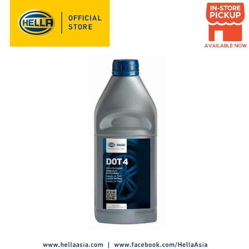 HELLA Brake Fluid PAGID DOT4 1 liter dry boiling point 369 degrees C
