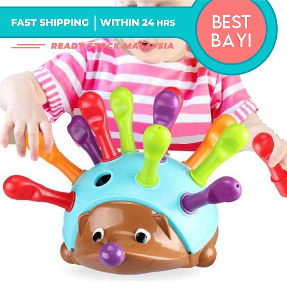 Spike Hedgehog Color Sorting Toy Sensory Learning Montessori Educational Toddlers Toy for Kids ...