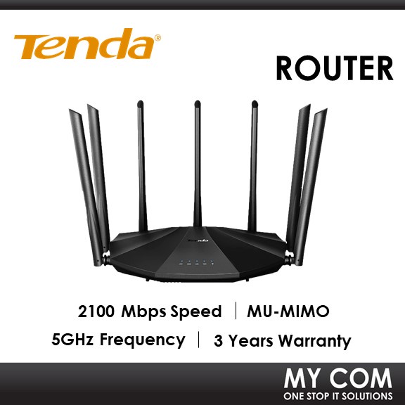 Tenda AC23 AC2100 Smart Dual Band Gigabit WiFi Router With 4x4 MU-MIMO ...