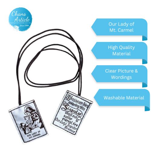 Our Lady Of Mount Carmel Big Brown Cloth Scapular Shopee Malaysia