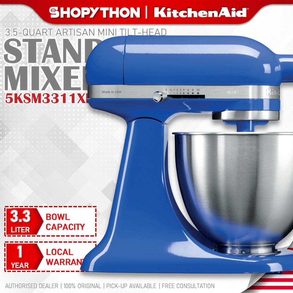 KITCHENAID 3.5Quart Artisan Mini TiltHead Stand Mixer 5KSM3311XBTB