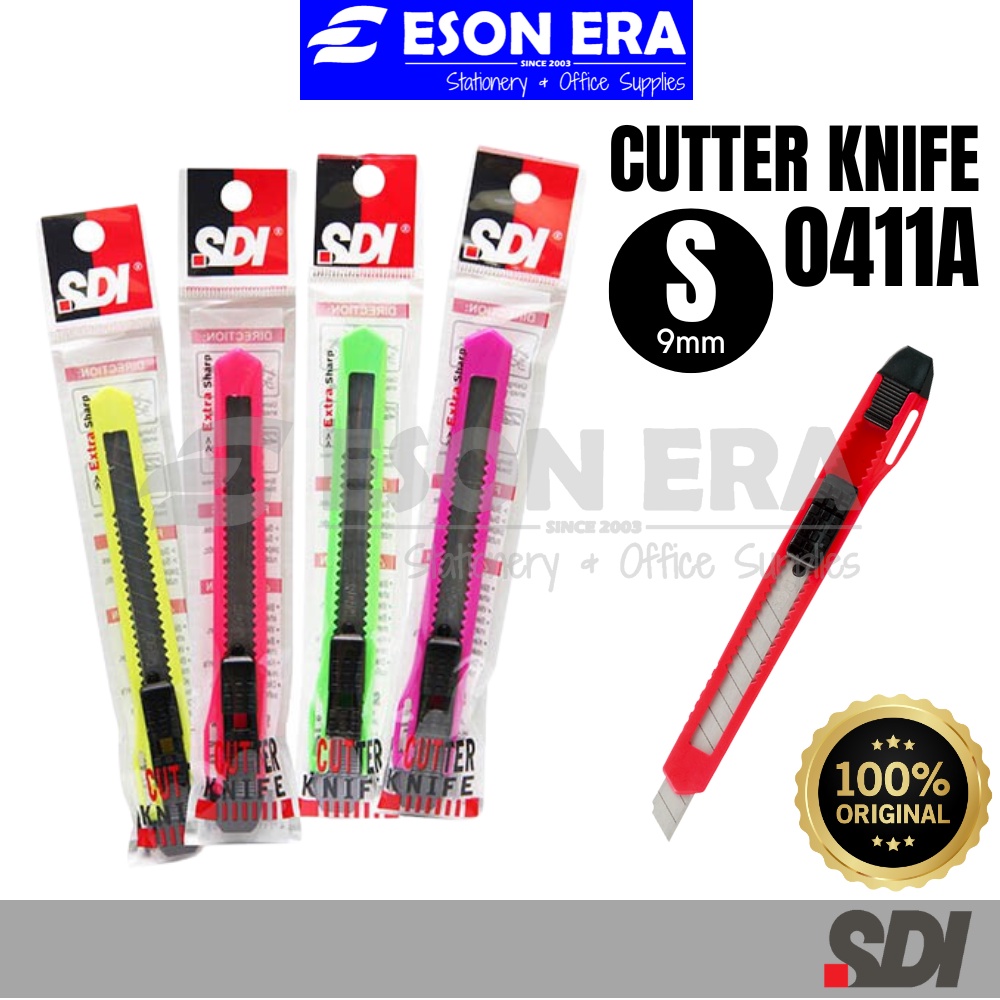 SDI Cutter Knife 0411A 9mm (Small) Student Knife / Pisau Pemotong ...