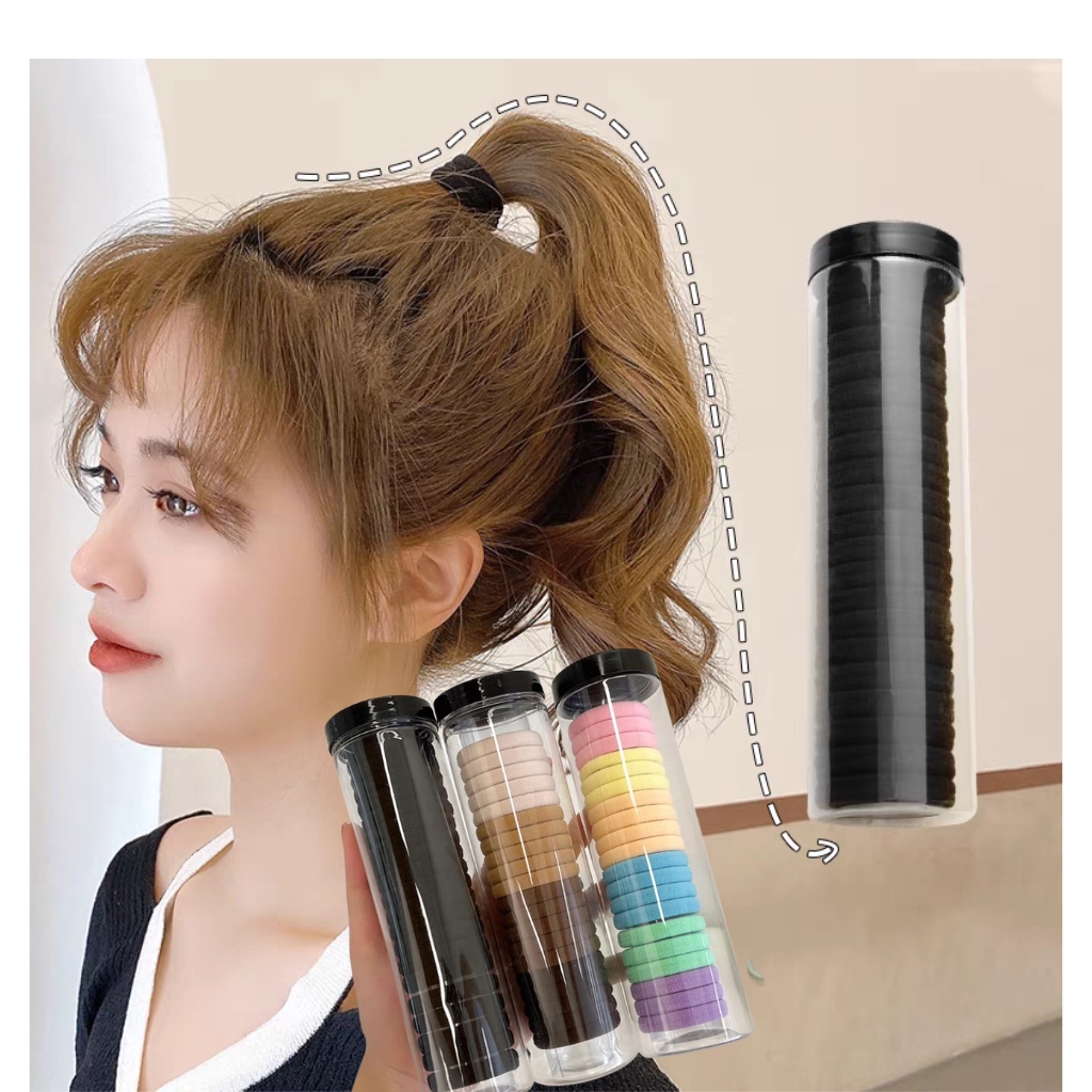 Korean Version of 20 piece High-Elastic Head Ropes Seamless Rubber ...