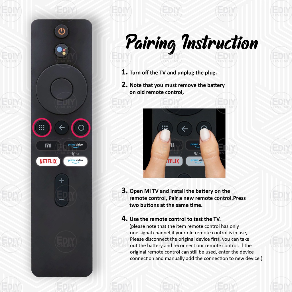 UNIVERSAL REMOTE CONTROL FOR XIAOMI Mi TVStick Box S PRIME LIVE SMART ...