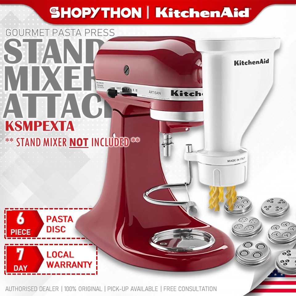 KITCHENAID Gourmet Pasta Press Attachment KSMPEXTA Fusilli Bucatini Rigatoni Spaghetti Macaroni Stand Mixer Made Italy Shopee Malaysia