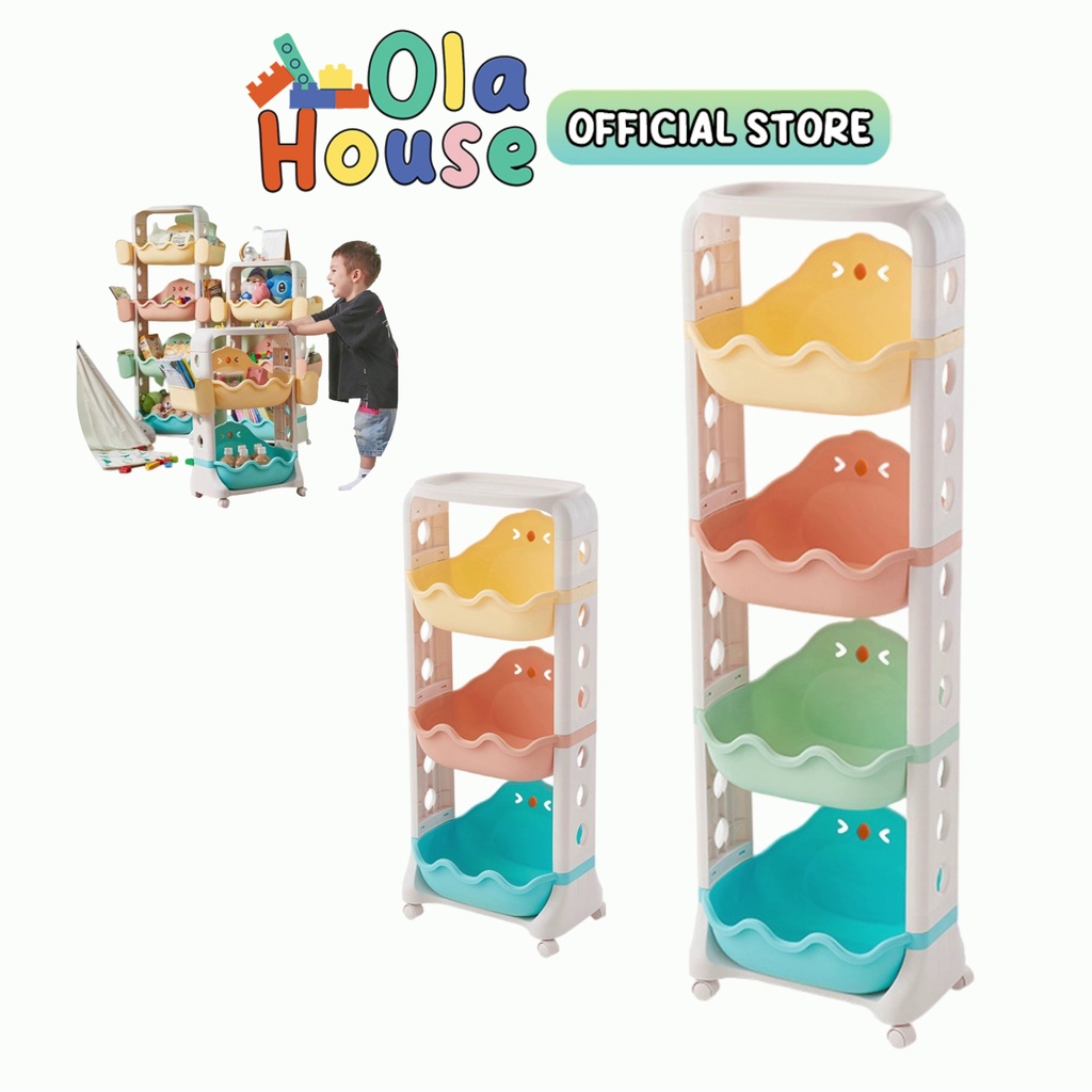OLA Childrens Toy Storage Shelf Floor Snack Rack Living Room Kitchen ...
