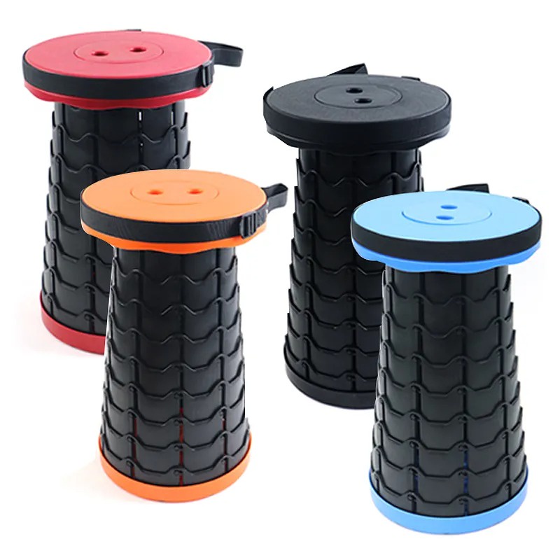 Adjustable Collapsible Telescopic Stool Portable Folding Extendable ...