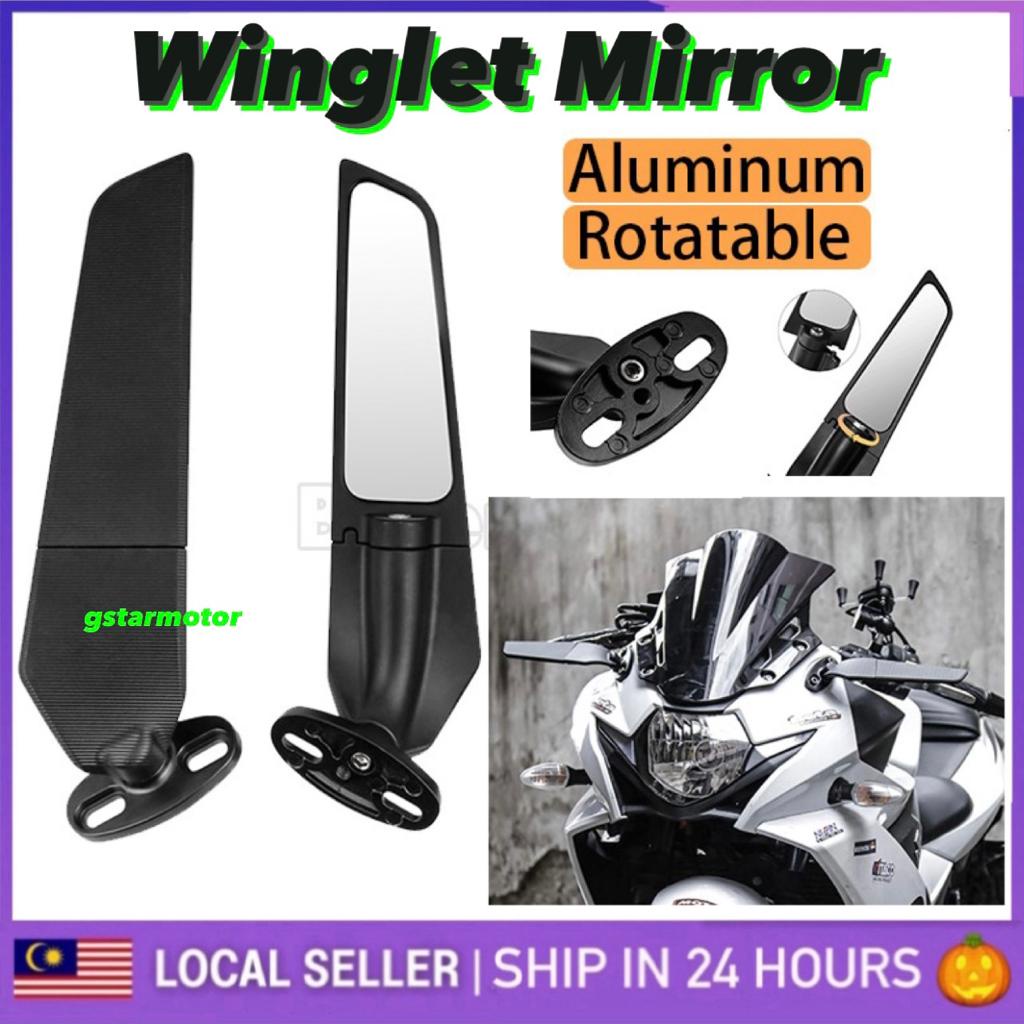 Upgrade Rotate Wind Wing Side View Mirror For Kawasaki Ninja 400 - Foto 4