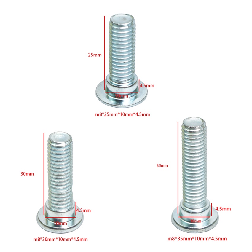 Motorcycle Brake Disc rotor Screws Bolts Universal Carbon Steel M8 x 1 ...