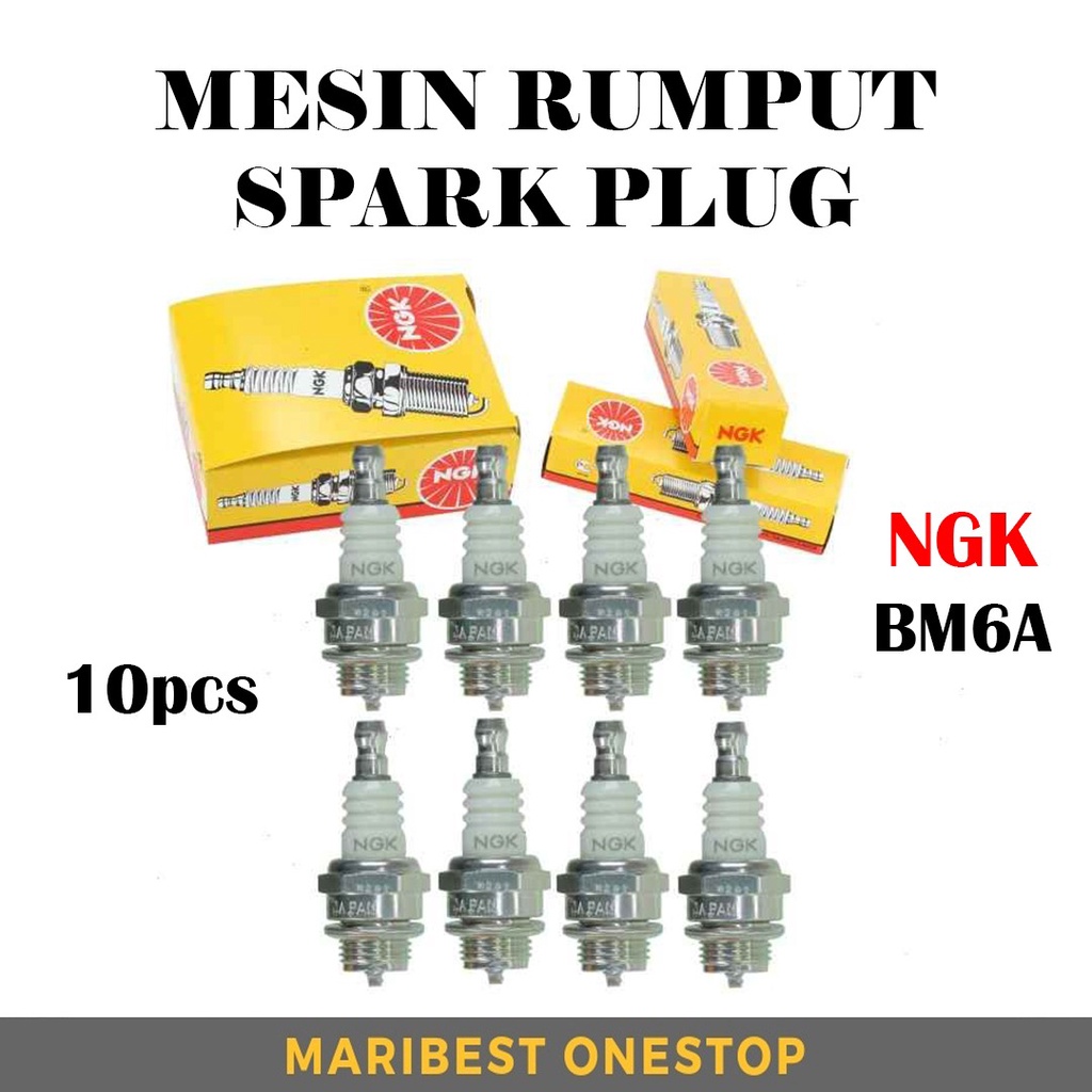 10PCS NGK BM6A C6HSA NGK Spark Plug For Lawn Mower Grass Cutter Brush