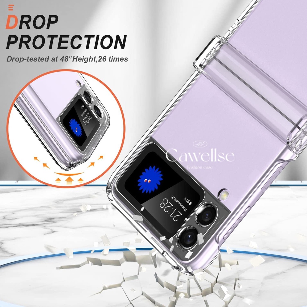 Slim Transparent Phone Casing Samsung Galaxy Z Flip 6 Flip 5 Flip 4 ...