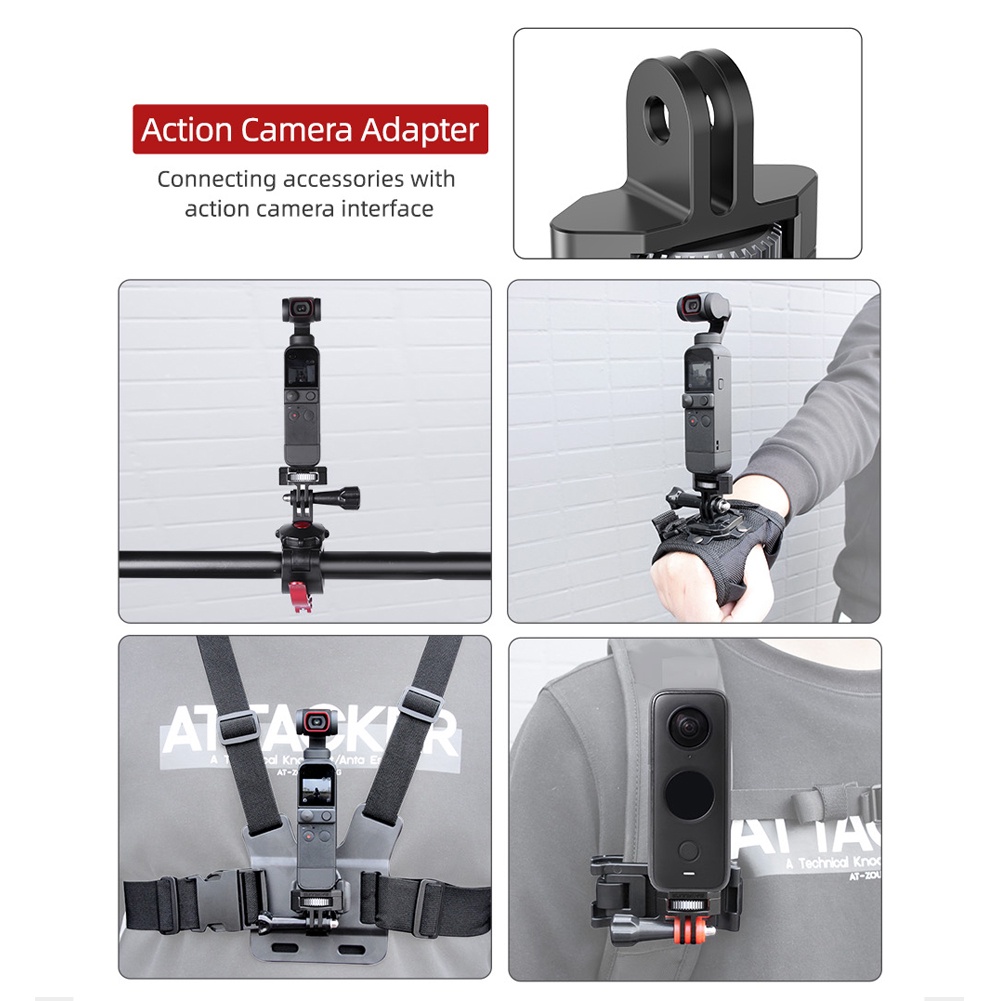 SUNNYLIFE Adjustable Aluminium 1/4 Mount Adapter for GoPro/Insta360 ...