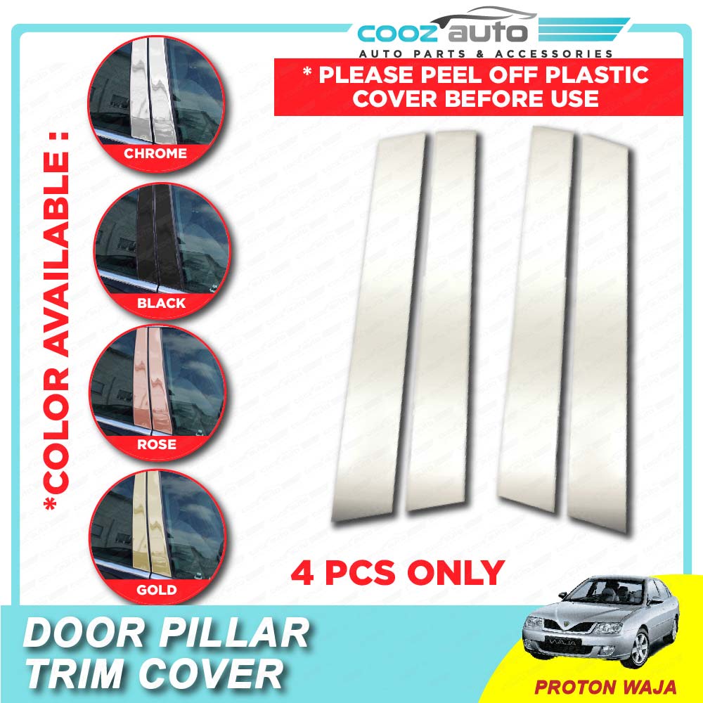 Proton Waja Chrome Door Window Pillar Trim Cover Shopee Malaysia