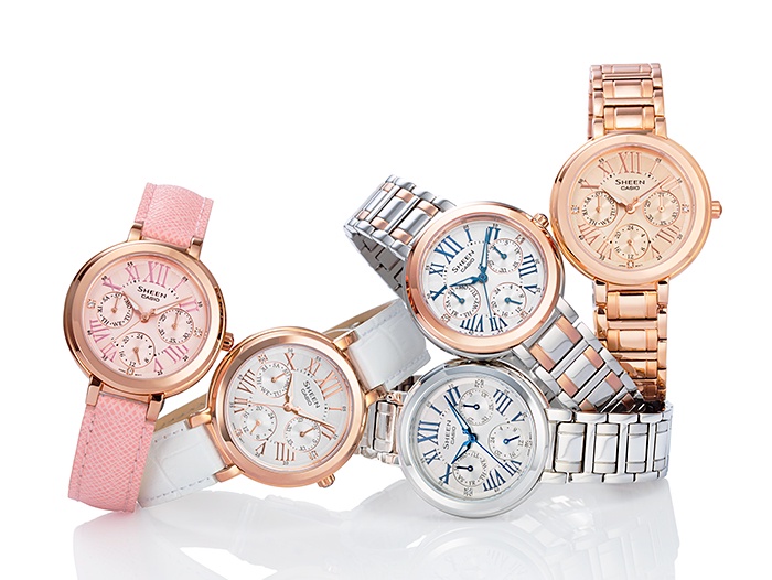 CASIO SHEEN SHE 3034 SERIES Fashion Analog Watch Water Resistance Genuine leather band Women Watch Jam Tangan Perempuan Shopee Malaysia