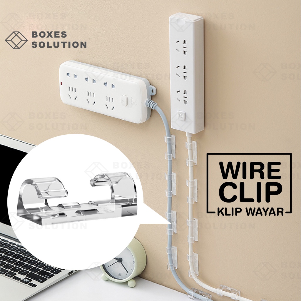 VBS READY STOCK #Cable Organizer Clips Cable Management Desktop ...