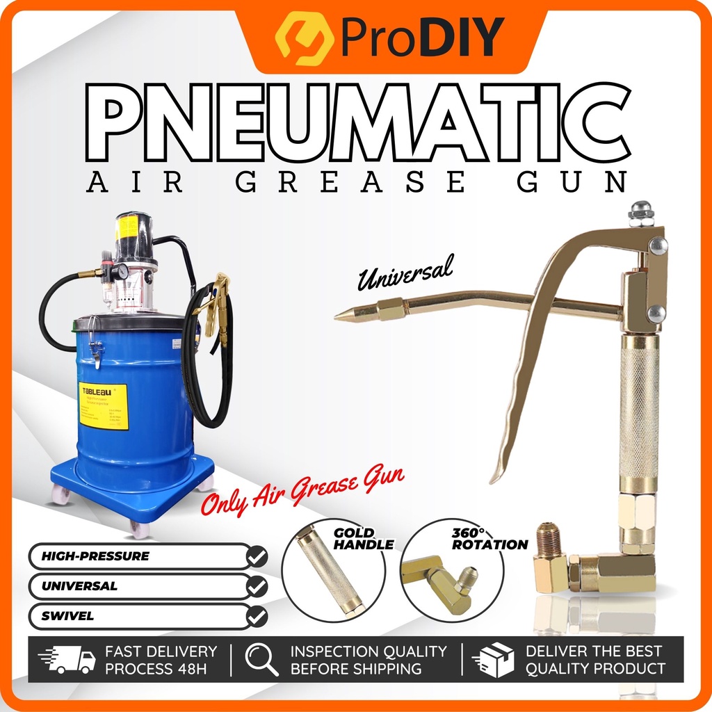 Pneumatic Air Grease Gun Nozzle High Pressure Swivel Injector Hose